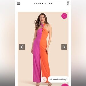 Wonderment 2 Trina Turk halter color block jumpsuit.